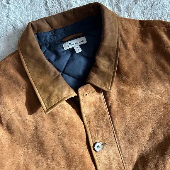 Peter Millar Goatskin suede field coat. - Picture 3 of 11